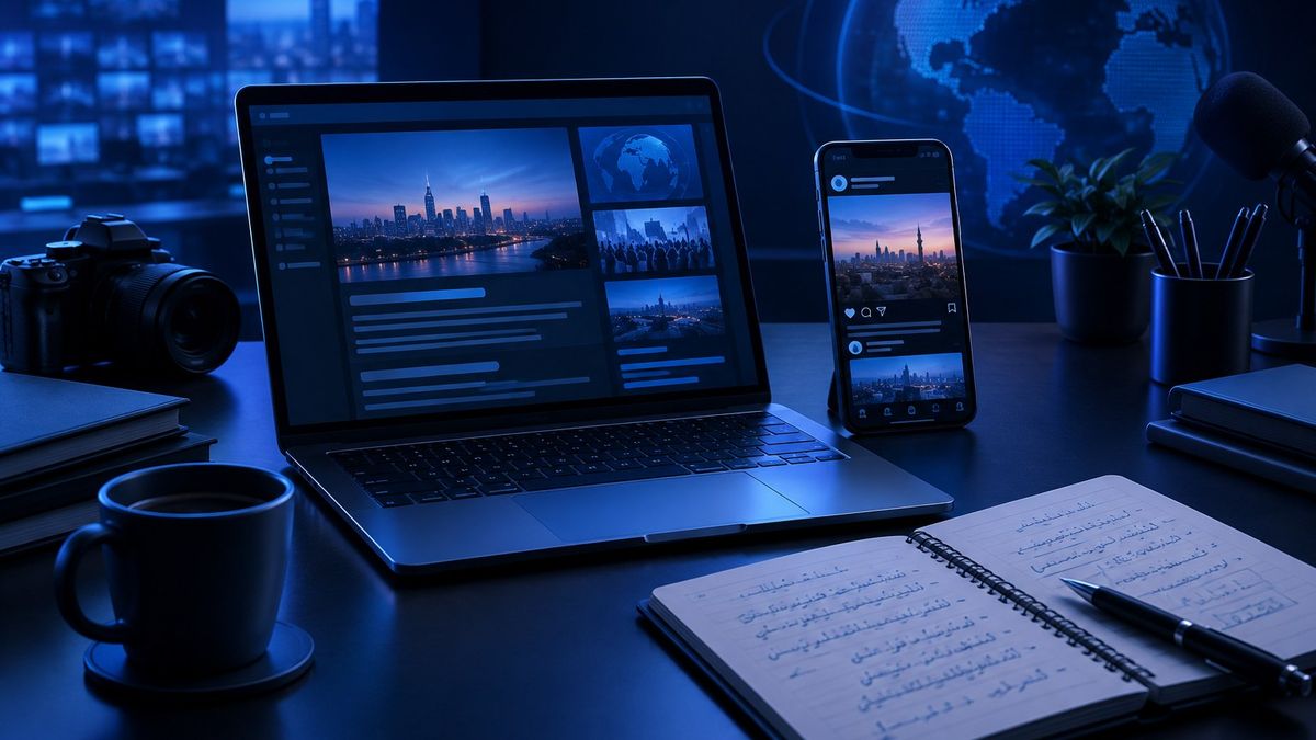 كتابة كابشن جذاب لصفحات الأخبار العراقية