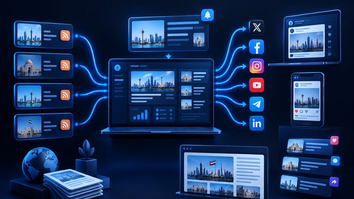 نشر الأخبار تلقائيا من RSS لصفحات الأخبار العراقية