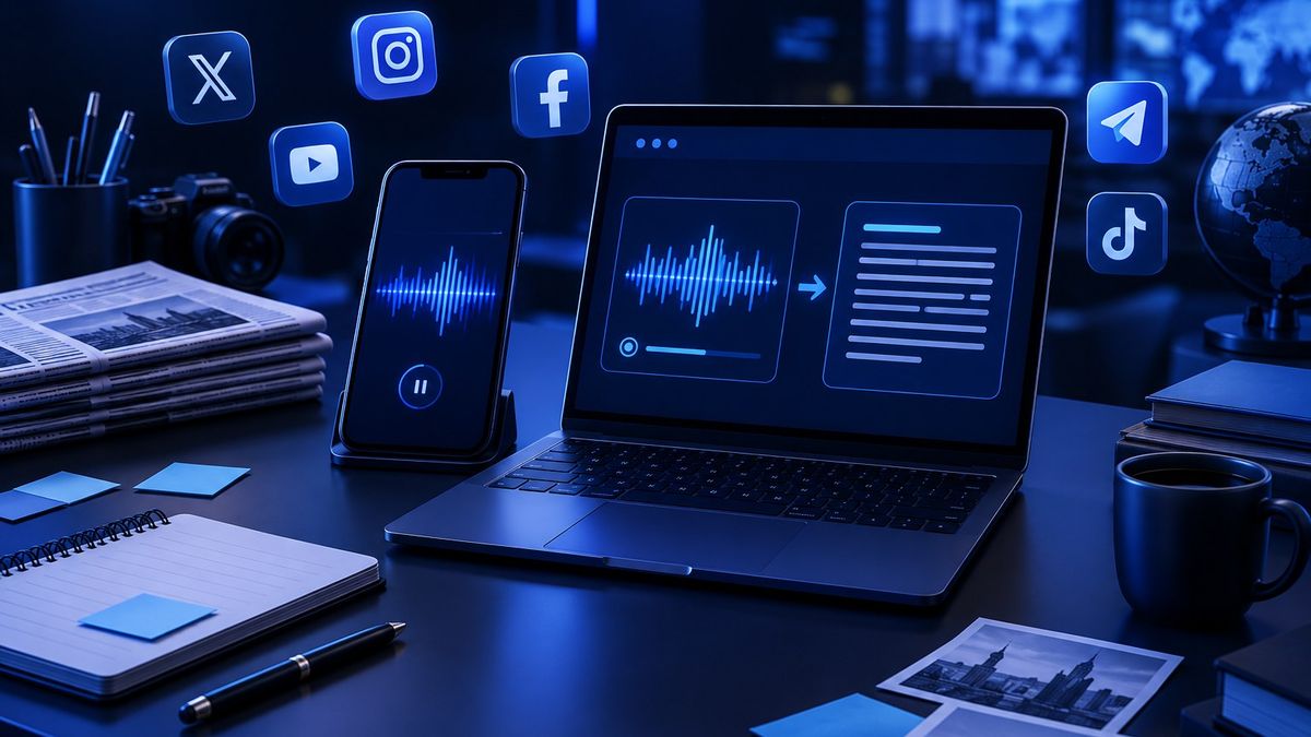 تحويل الصوت إلى نص عربي لصفحات الأخبار العراقية